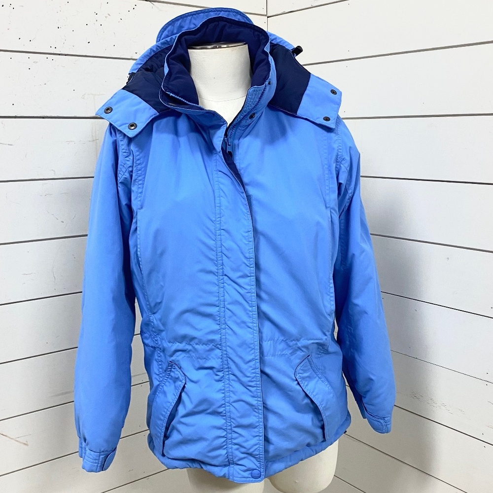 L.L.Bean Outdoors Women Coat Small Petite Blue